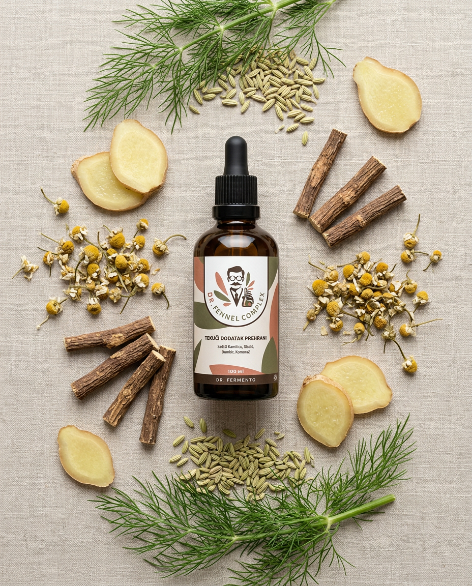 Dr. Fennel Complex flat lay sa sastojcima